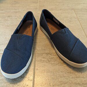 Toms Women's Navy Slip-ons